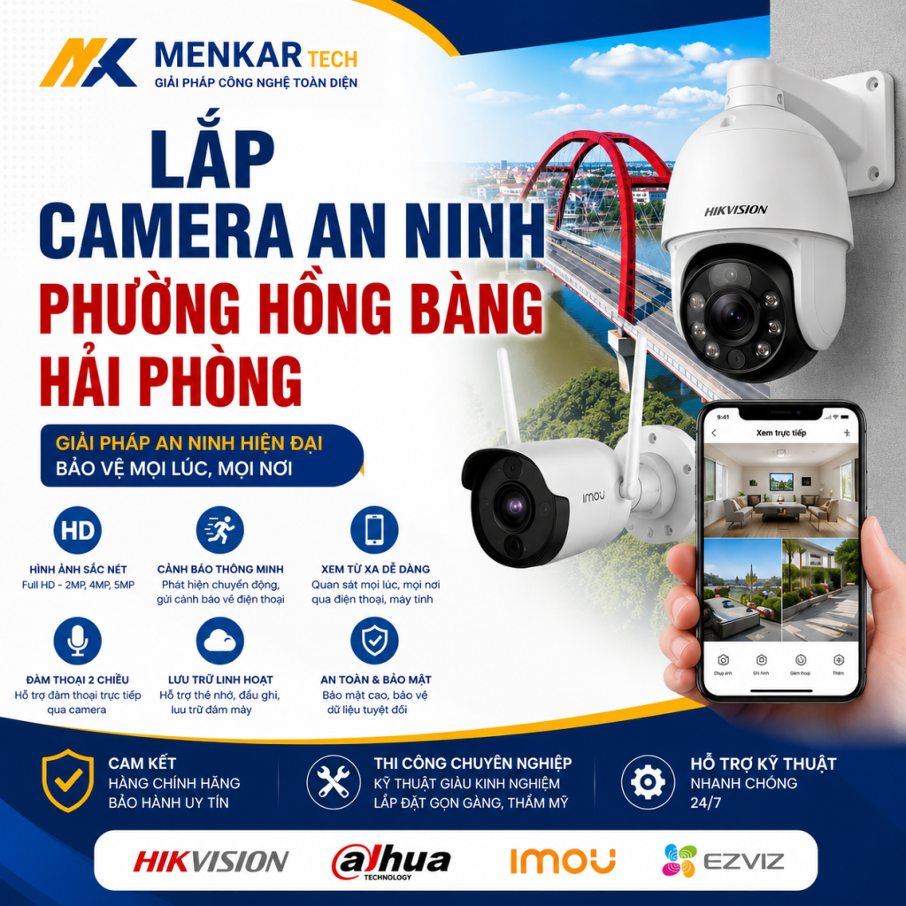 lắp camera an ninh phường hồng bàng hải phòng