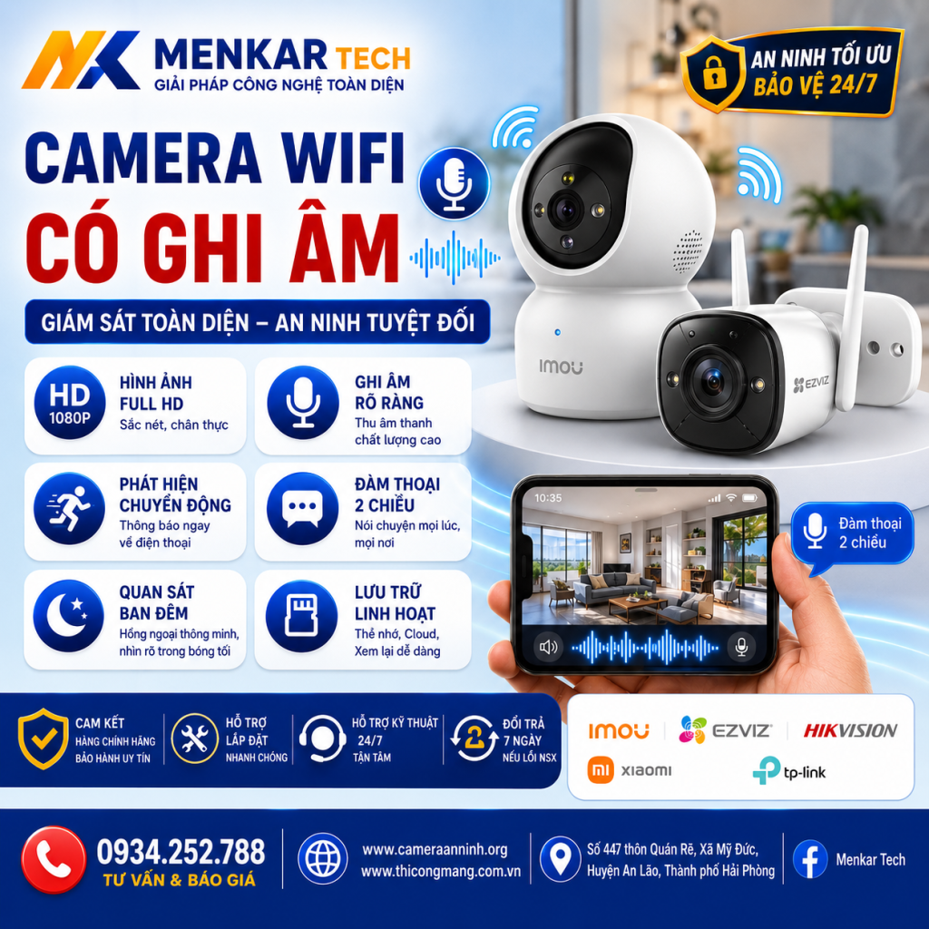 camera wifi có ghi âm
