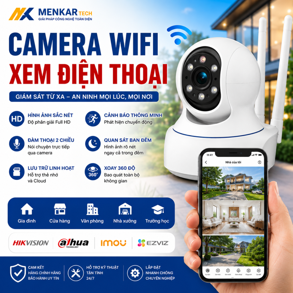 camera wifi xem điện thoại