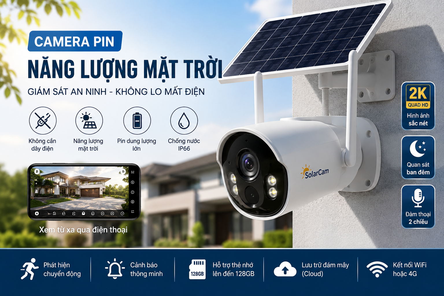 Camera pin năng lượng mặt trời