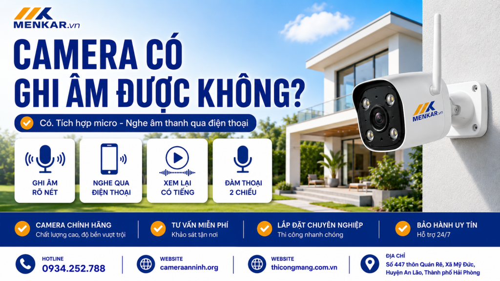 camera có ghi âm được không