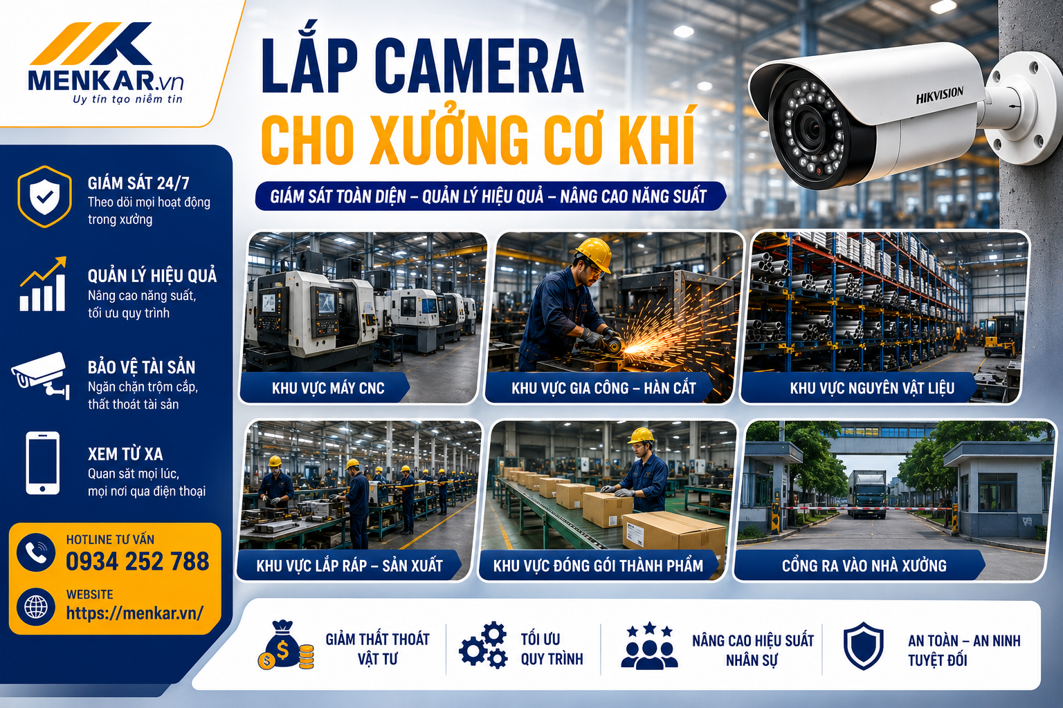  lắp camera cho xưởng cơ khí