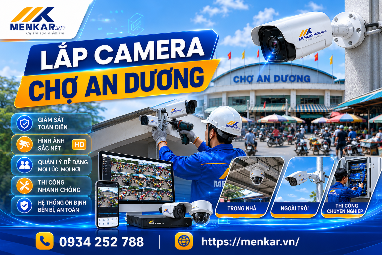 lắp camera chợ An Dương
