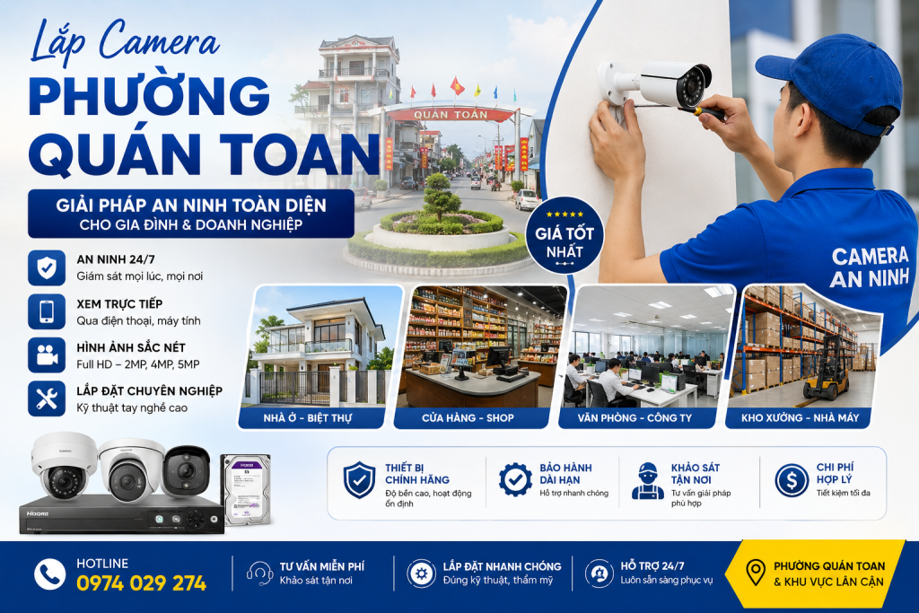 lắp camera phường Quán Toan