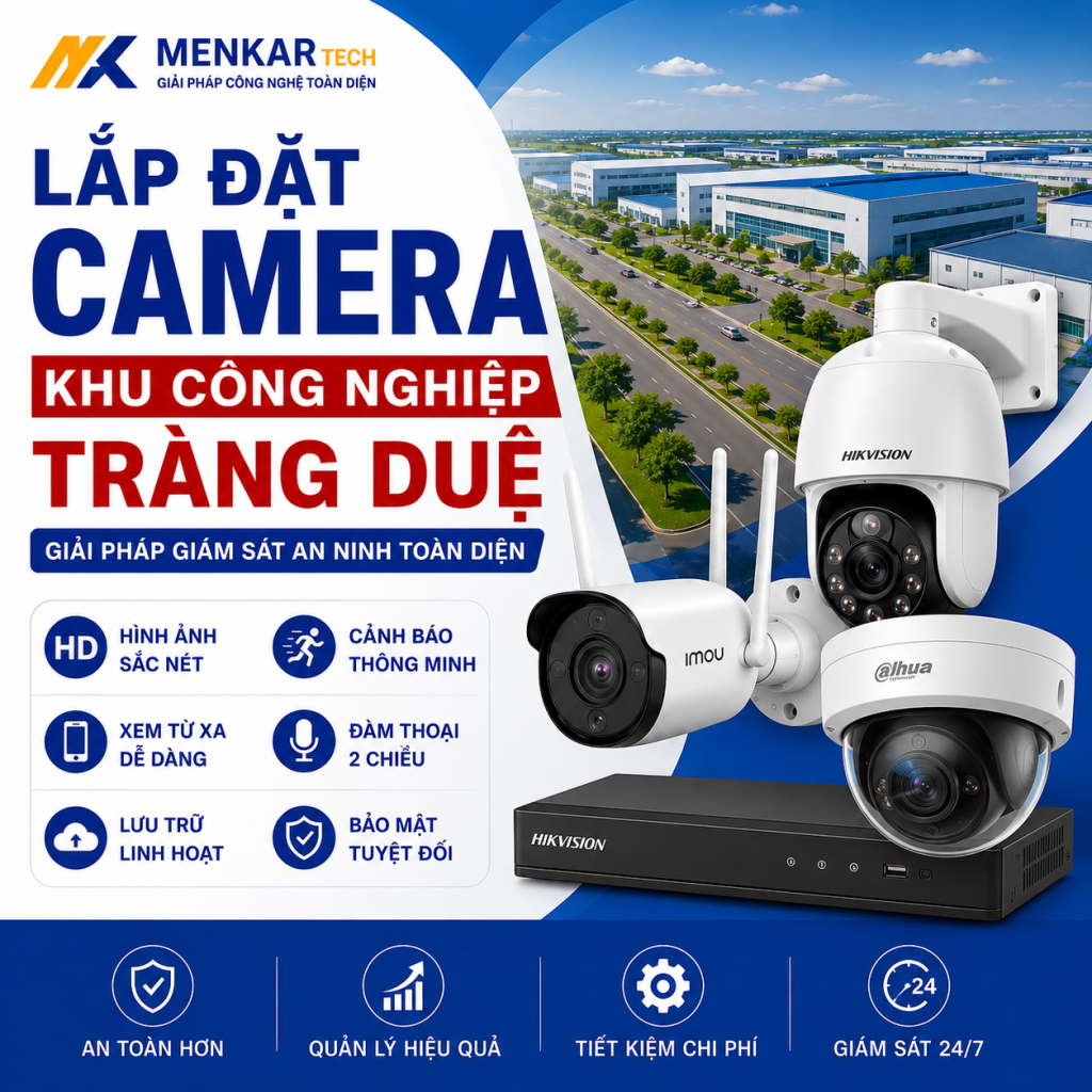 lắp đặt camera khu công nghiệp Tràng Duệ